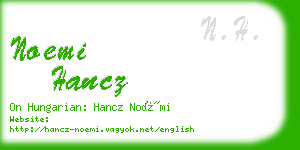 noemi hancz business card